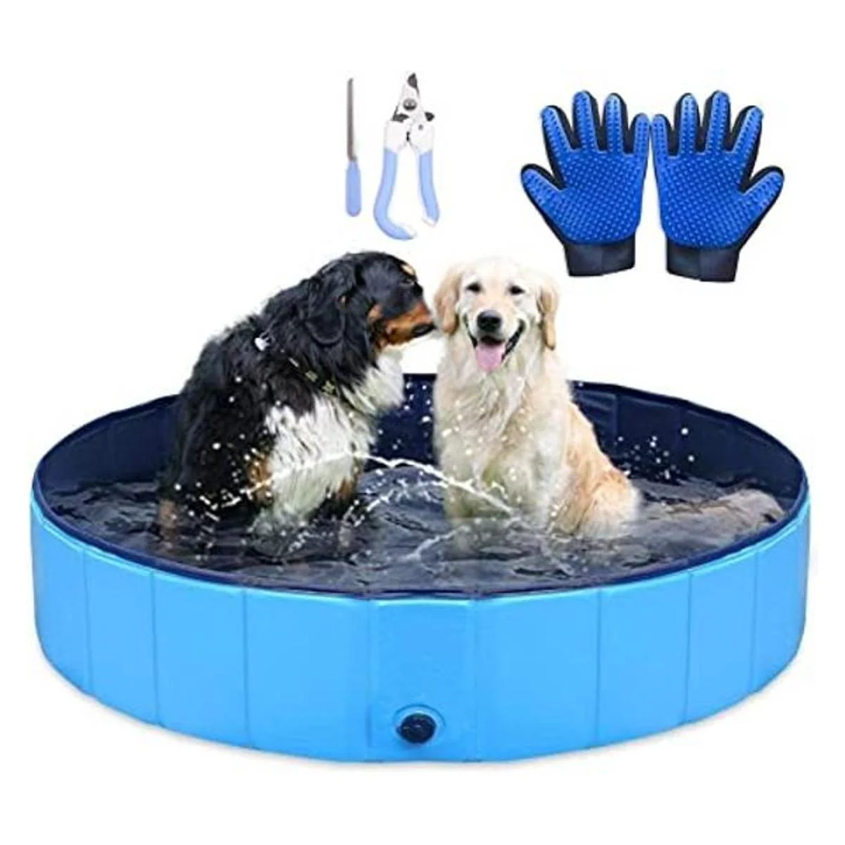 Onirii Piscina plegable para perros piscina portátil para_1