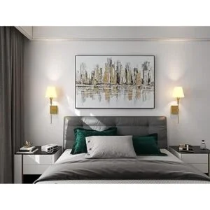 Juego de 2 apliques de pared con pilas no cableados_2