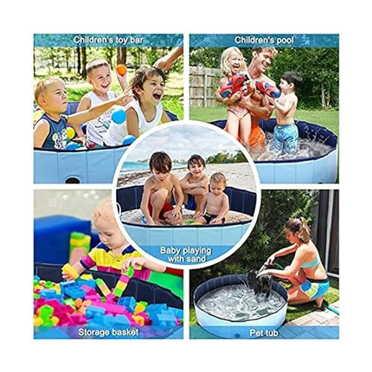 Onirii Piscina plegable para perros piscina portátil para_7