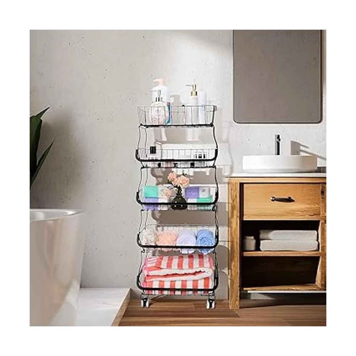 Cesta de almacenamiento de frutas y verduras 5 niveles_6