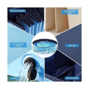 Onirii Piscina plegable para perros piscina portátil para_3