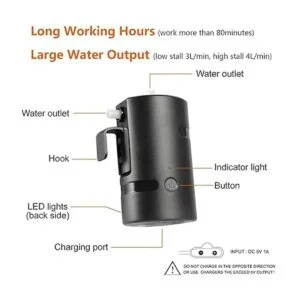 B.TAWD Ducha portátil para camping 4400 mAh recargable_3