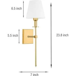 Juego de 2 apliques de pared con pilas no cableados_4