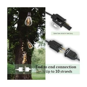 Cadena de luces LED para exteriores de 100 pies 52_3