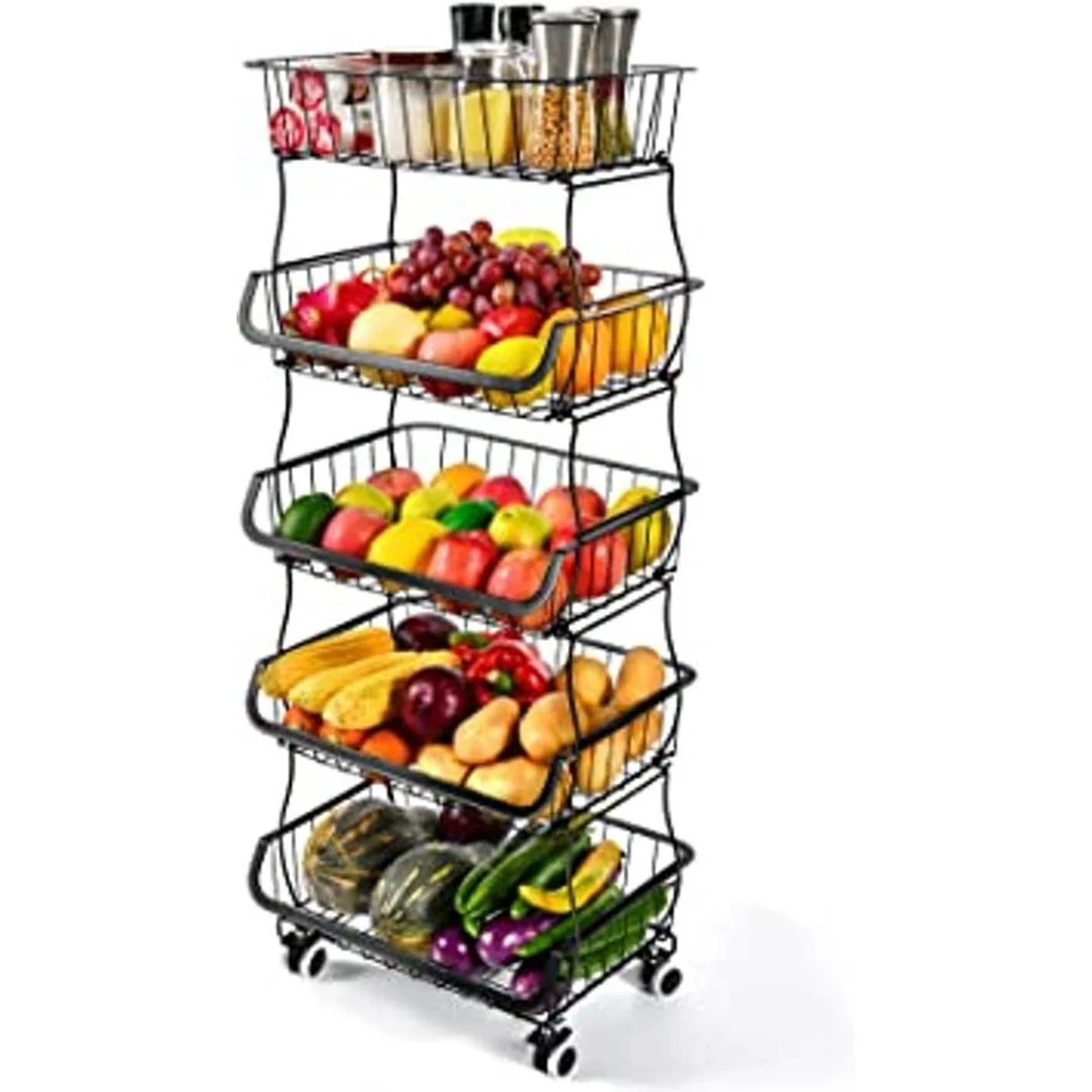 Cesta de almacenamiento de frutas y verduras 5 niveles_1