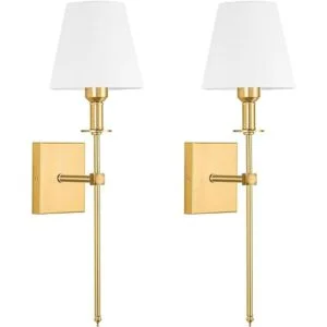 Juego de 2 apliques de pared con pilas no cableados_1