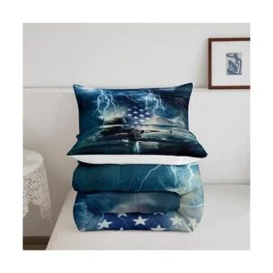 Juego de edredón con diseño de soldado de camuflaje_5