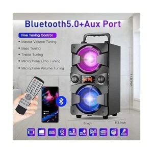 Altavoces Bluetooth de 60 W altavoz inalámbrico portátil_4