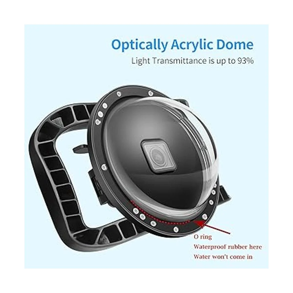 DF Puerto de domo para GoPro Hero 11 negroHero 10_3