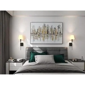 Juego de 2 lámparas de pared con pilas no con cableado_2