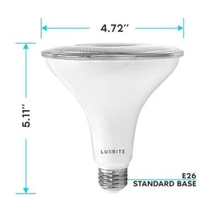 Luxrite Paquete de 6 bombillas LED PAR38 para exteriores_4