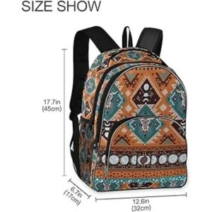 ALAZA Patrón geométrico indio tribal azteca con calaveras_2