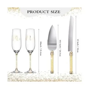 Juego de 4 piezas de flautas y servidor de pasteles_2