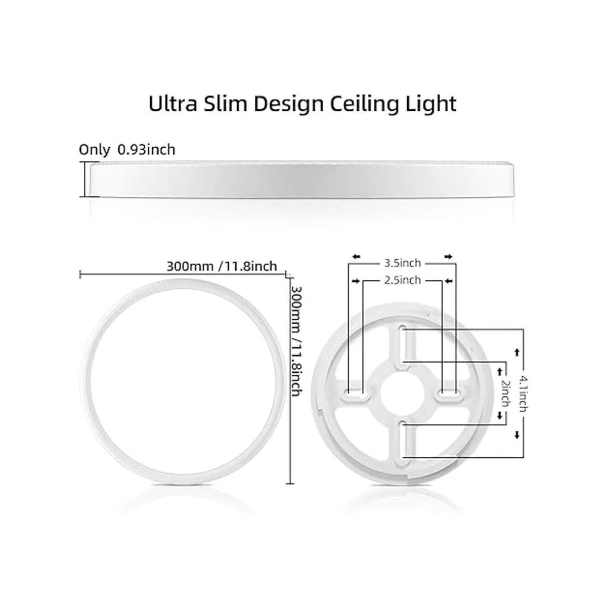 Paquete de 2 luces LED regulables de techo empotradas 12_5