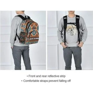 ALAZA Patrón geométrico indio tribal azteca con calaveras_7