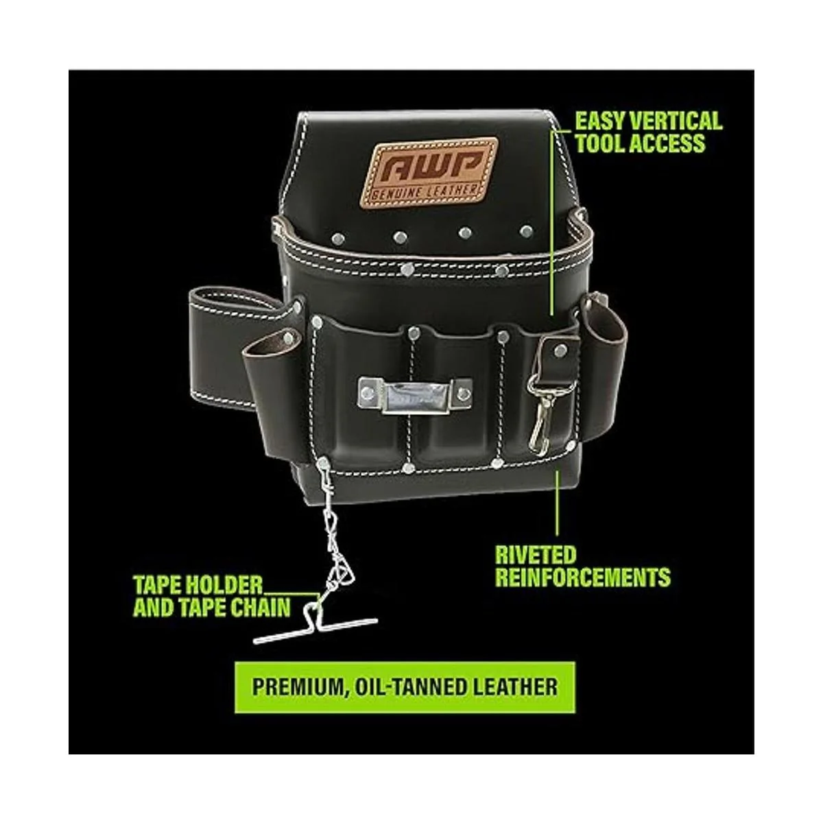 AWP Bolsa de herramientas para electricista de cuero_4