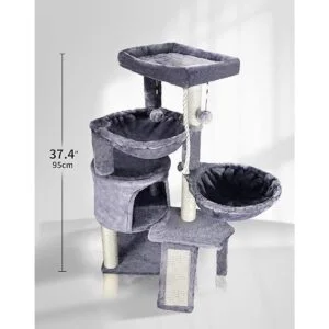 Xin rbol para gatos de tres capas con condominio para_3