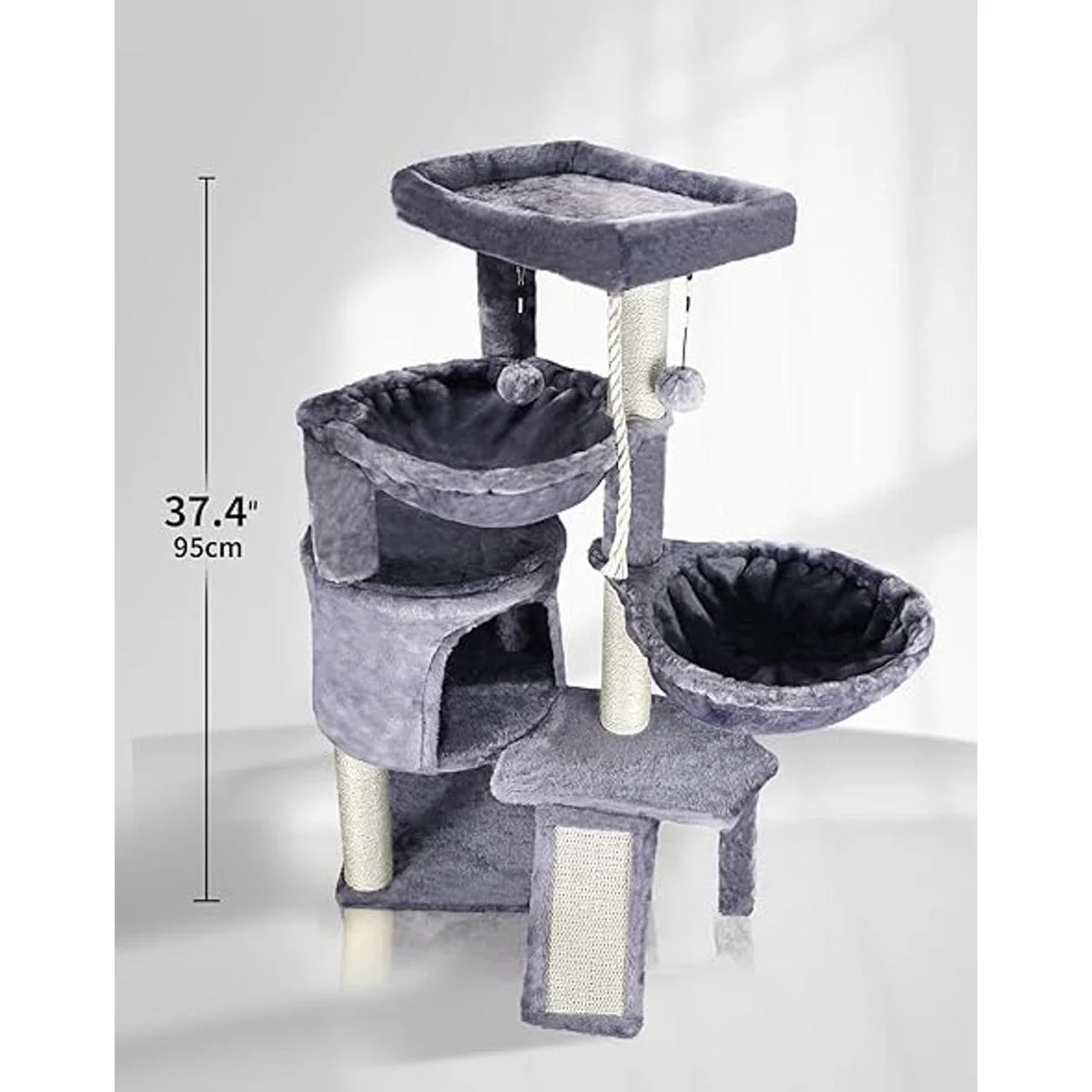 Xin rbol para gatos de tres capas con condominio para_3