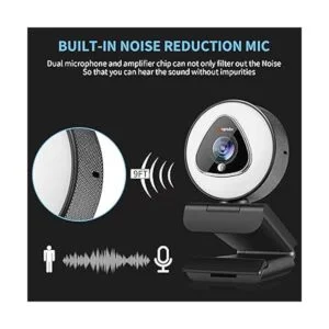 Cámara web de transmisión con anillo de luz Cámara de_5