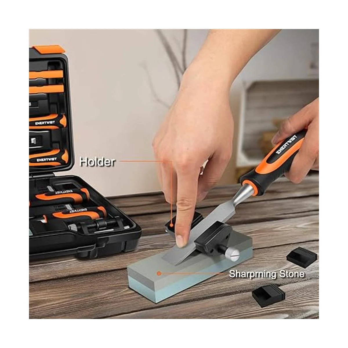 ENERTWIST Juego de cinceles de madera de 13 piezas juegos_6