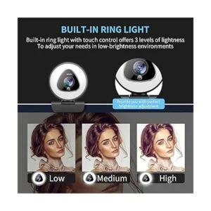 Cámara web de transmisión con anillo de luz Cámara de_2