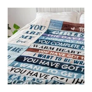 To My Girlfriend Gifts Manta para novia con texto en_4