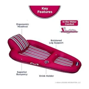 Aqua Luxury Water Pool Lounge Extra grande Flotadores_3