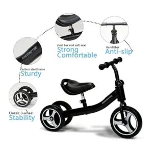 CHESTNUTER Bicicleta de equilibrio para bebés triciclo_2