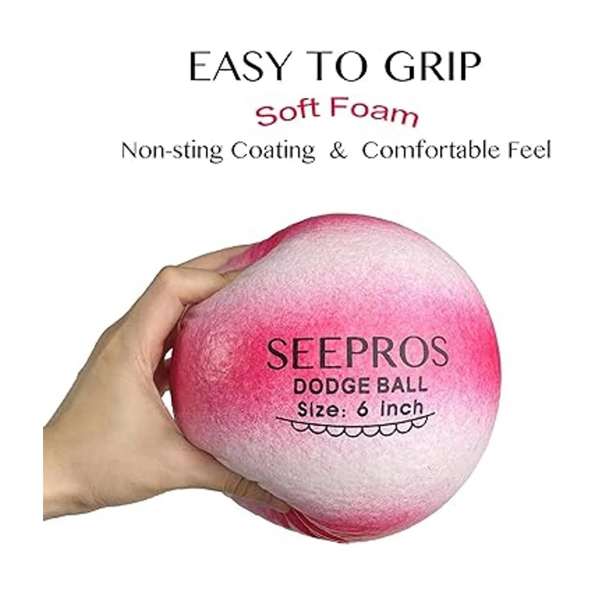 SEEPROS Juego de 6 bolas de espuma Piel suave rebote_2