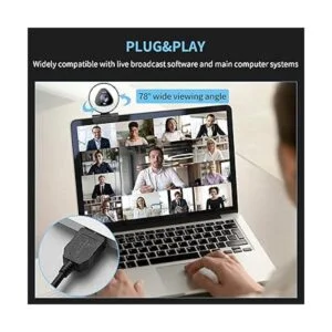 Cámara web de transmisión con anillo de luz Cámara de_6