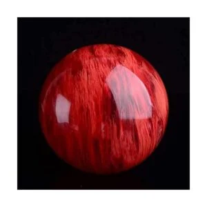 Bola de obsidiana roja con soporte bola de rubí de_6