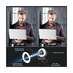 Cámara web de transmisión con anillo de luz Cámara de_3