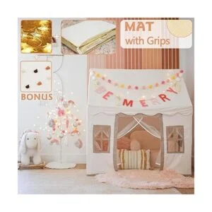 Tienda de campaña con alfombra casa de juegos grande con_2