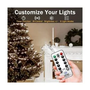 Guirnalda de luces de Navidad de 403 ft para exteriores_4