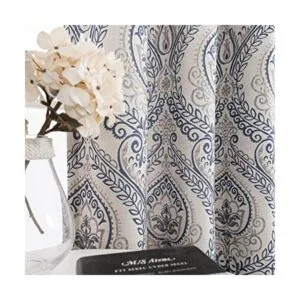 Jinchan Cortinas de patrón de Dasmaco para sala de estar_1