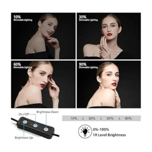 Paquete de 2 70 luces LED de video con soporte de trípode_3