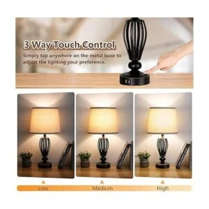 Lámpara de noche USB lámpara de mesa táctil regulable de_3