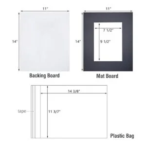 Paquete de 25 tableros precortados de 11 x 14 pulgadas_2