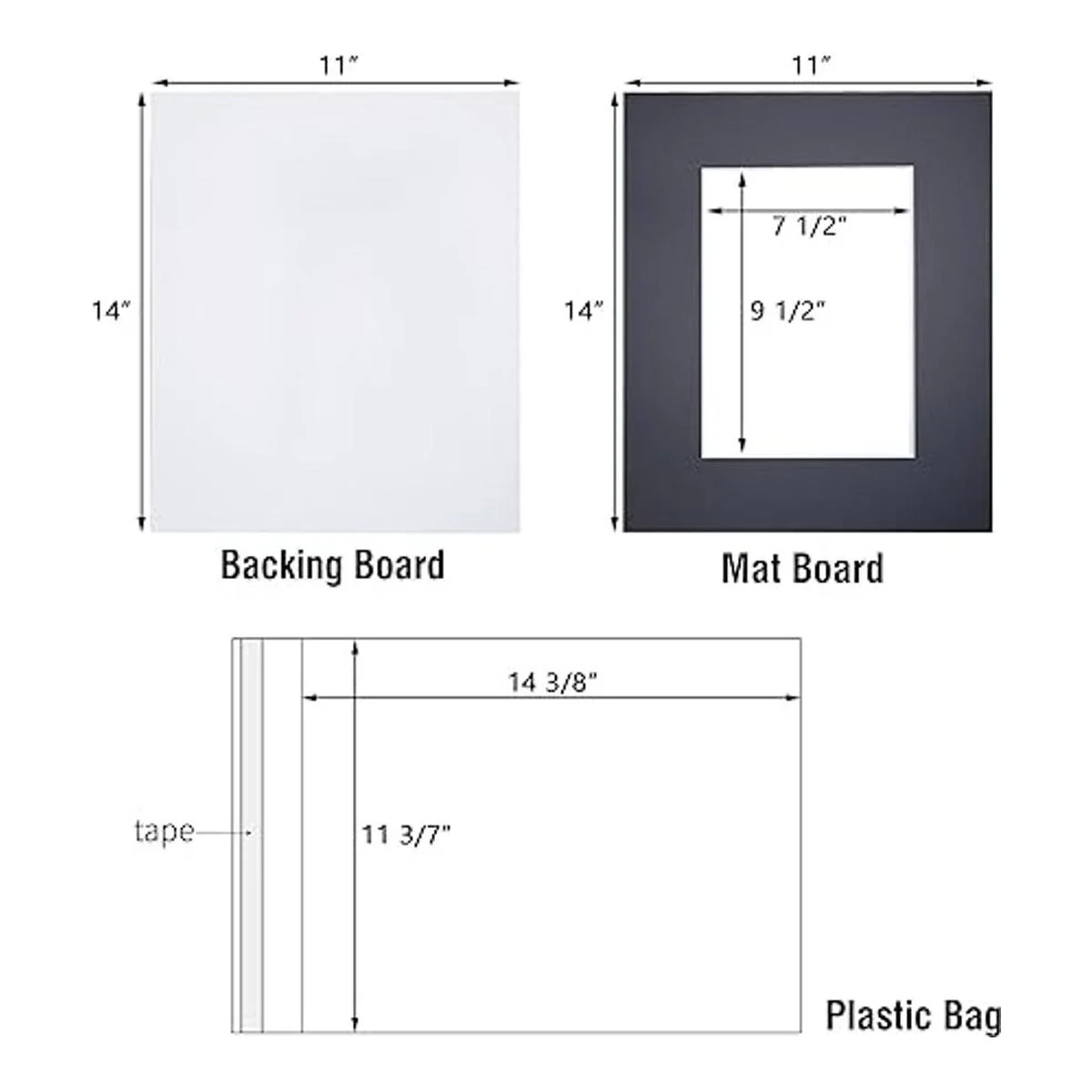 Paquete de 25 tableros precortados de 11 x 14 pulgadas_2