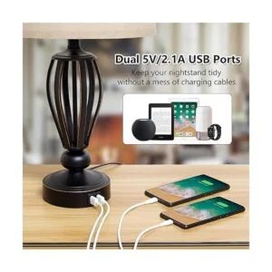 Lámpara de noche USB lámpara de mesa táctil regulable de_4