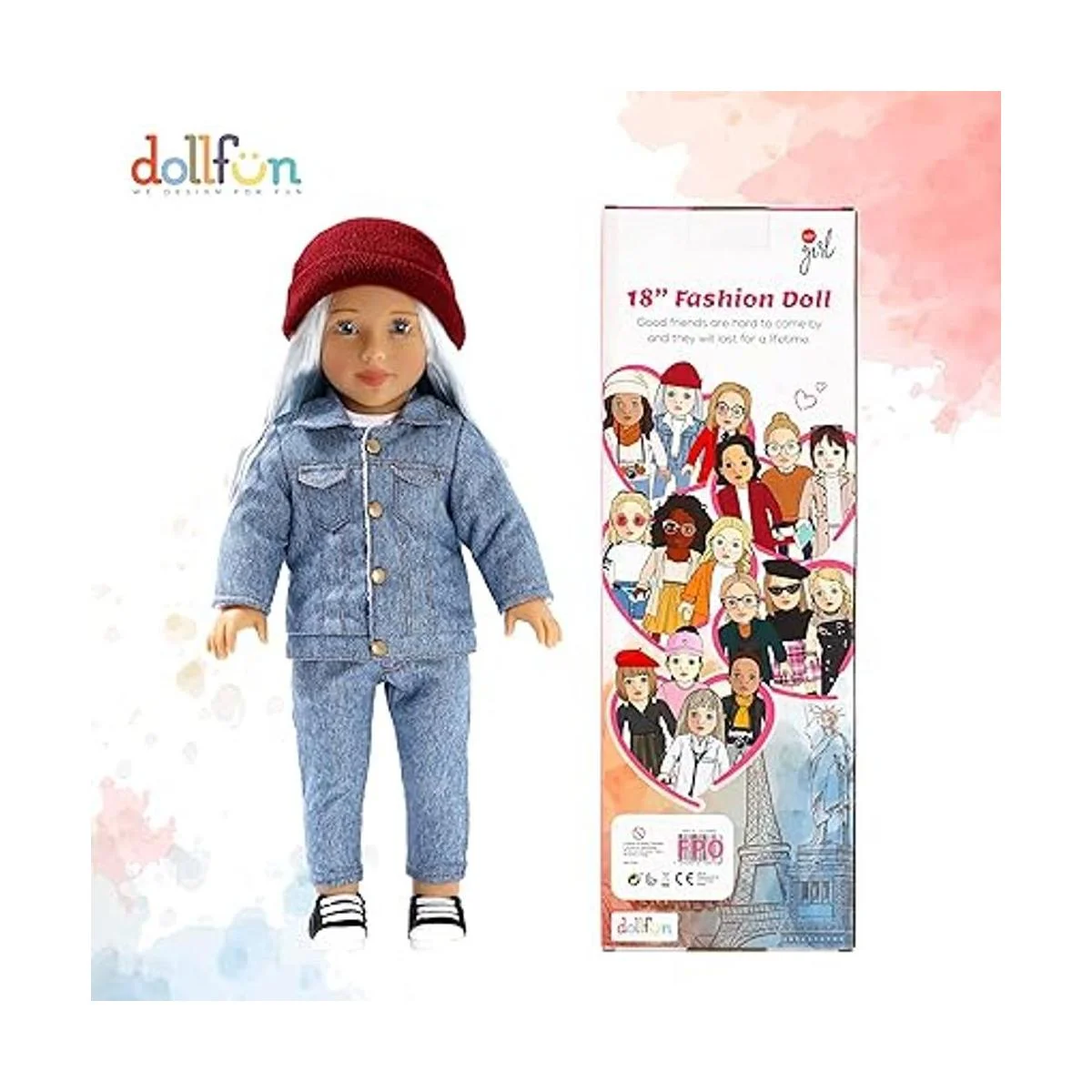 DOLLFUN World Girls Juego de muñecas de moda de 18_6