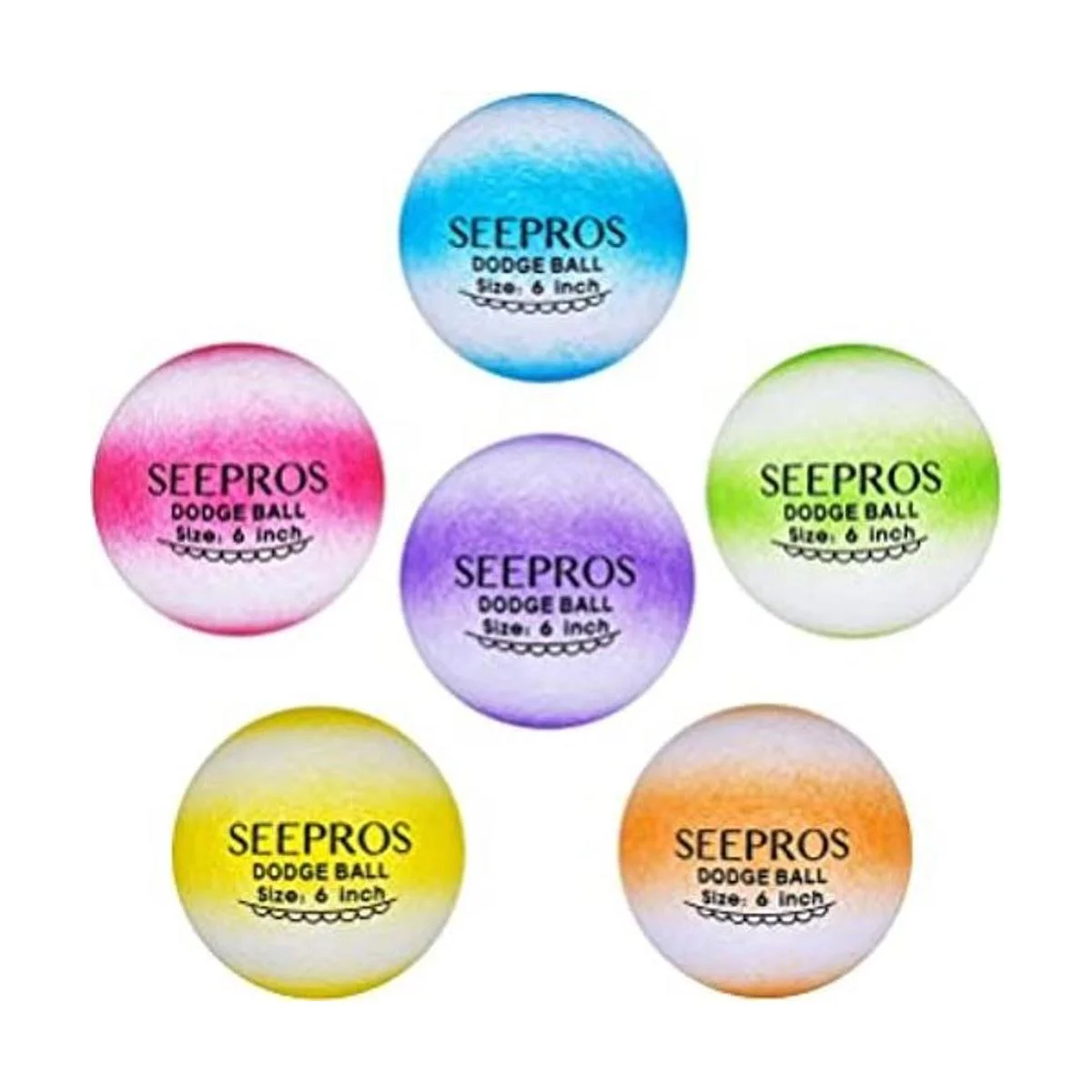 SEEPROS Juego de 6 bolas de espuma Piel suave rebote_1