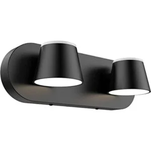 URSOLA 2 luces para tocador de baño luces LED negras para_1