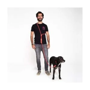 Correa de perro manos libres correa de cuerda ajustable_3