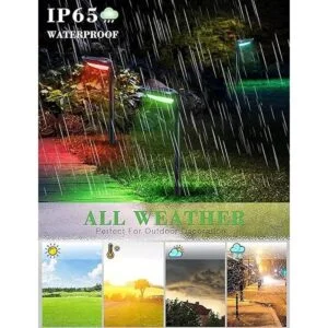 OSORD Luces solares de color paquete de 4 luces solares_2