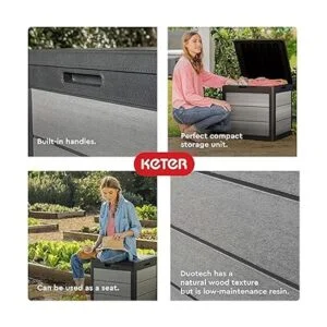 Keter Denali Caja de resina de 30 galones para muebles de_5