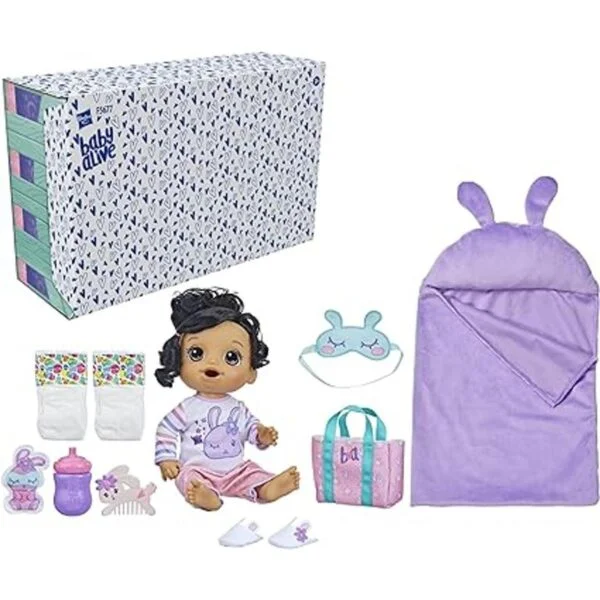 Baby Alive Muñeca de bebé Bunny para fiestas de pijamas_2