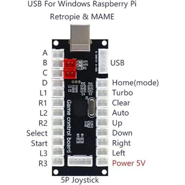 SJJX Arcade Game DIY Kit 2 Player Zero Delay USB Encoder_3