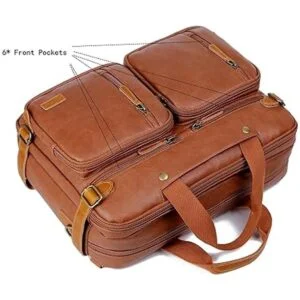 Hombres de cuero maletín mochila híbrido 17 pulgadas_5