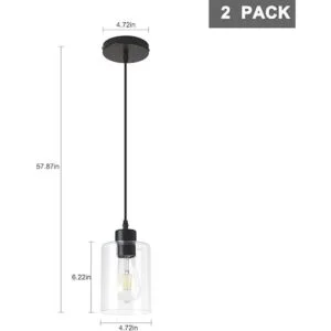 KLSS Lámpara colgante moderna de cristal transparente de_6